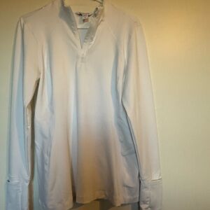 Athleta White Long Sleeve Top- large